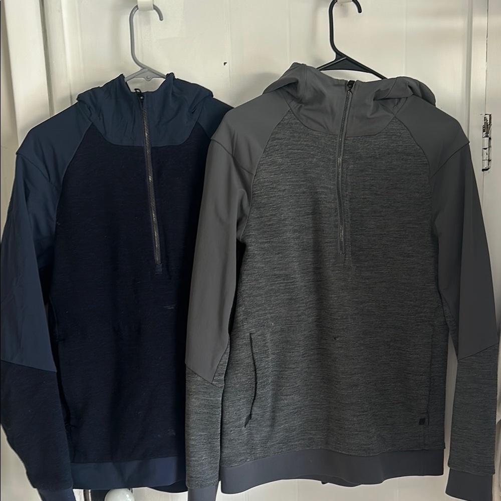 Lululemon Men’s Half-Zip Hoodies - Navy and Gray